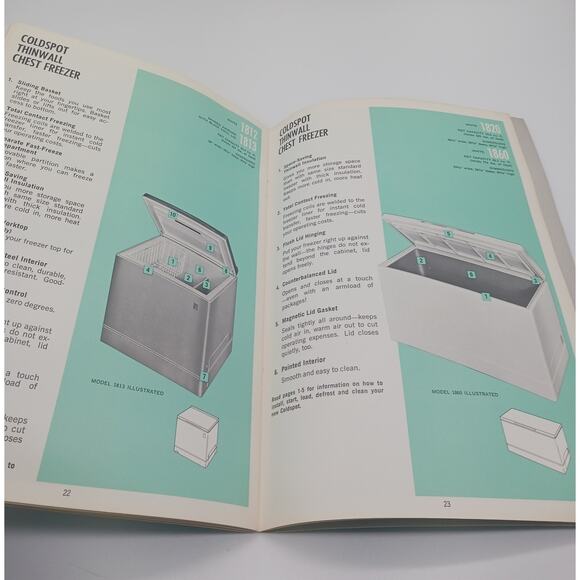 Sears Coldspot Cold Spot Freezer Owner's Guide Manual 1960s Vintage Booklet - Picture 10 of 12
